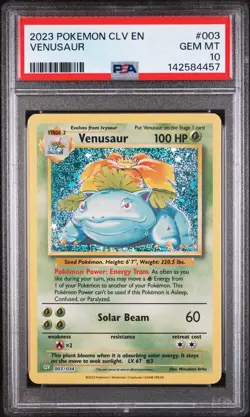 2023 POKEMON CLV-CLASSIC VENUSAUR & LUGIA EX DECK #003 VENUSAUR PSA 10 - Image 1