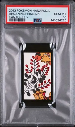 2013 POKEMON HANAFUDA KANTO JULY ARCANINE/PRIMEAPE PSA 10 - Image 1