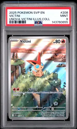 2025 POKEMON VICTINI ILLUSTRATION COLLECTION PROMO #208 VICTINI PSA 9 - Image 1