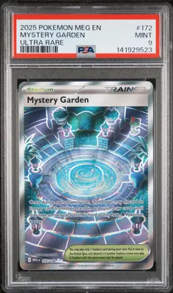 2025 POKEMON MEG EN-MEGA EVOLUTION ULTRA RARE #172 MYSTERY GARDEN PSA 9 - Image 1