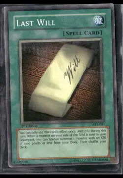 Last Will SYE-031 Starter Deck: Yugi Evolution Yu-Gi-Oh 1st Edition HP - Image 1