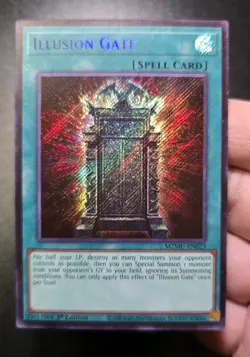 MZMU-EN023 Illusion Gate Secret Rare 1st Edition YuGiOh NM, USPS Ground Shipping - Image 1