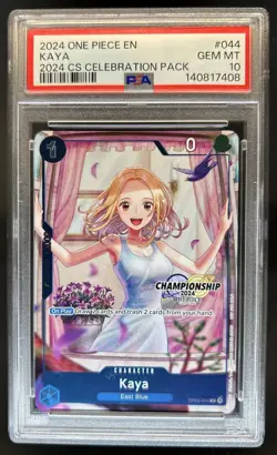 2024 One Piece CS Celebration Pack Kaya #OP03-044 PSA 10 GEM MINT - Image 1