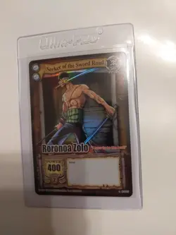 Bandai One Piece CCG Card Roronoa Zolo Zoro Seeker Of The Sword Road Holo - Image 1