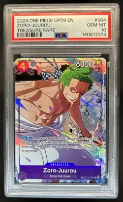 2024 One Piece Emperors New World Zoro-Juurou Treasure Rare #ST18-004 PSA 10 - Image 1