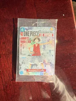 Bandai One Piece Card Game Monkey D. Luffy US Voyage Promo Character Card - Image 1