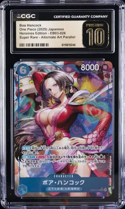 2025 ONE PIECE JPN ALT ART #EB03-026 BOA HANCOCK CGC 10 PRISTINE - Image 1