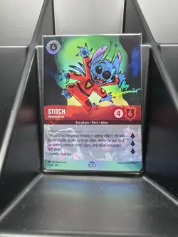 Stitch Abomination 2023 Disney Lorcana 21/P1 Foil Disney100 Promo NM Near Mint - Image 1