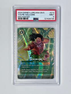 You're Welcome (Enchanted) - Shimmering Skies (5) PSA 9 Disney Lorcana Maui - Image 1