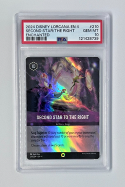 2024 DISNEY LORCANA EN 4-URSULA'S RETURN #210 SECOND STAR TO THE RIGHT - PSA 10 - Image 1