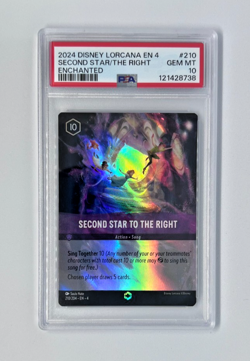 2024 DISNEY LORCANA EN 4-URSULA'S RETURN #210 SECOND STAR TO THE RIGHT - PSA 10 - Image 1