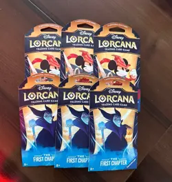 Disney Lorcana The First Chapter Sleeved Booster Packs Lot Of 6 Sealed - Image 1