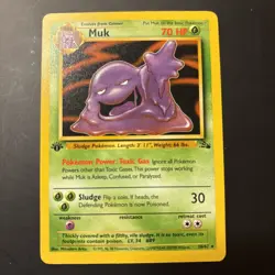 1999 Pokemon MUK Fossil Set 1ST EDITION Non Holo Rare Card *Free Shipping* - Image 1