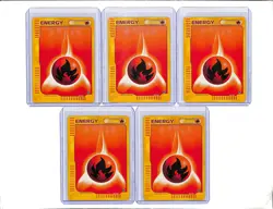 (5) Lot 2002 Pokemon e-Card Series Expedition Fire Energy #161/165 - Image 1