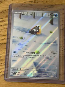 Pokemon TCG Snorunt 188/182 Illustration Rare Sv04: Paradox Rift Holo Card - Image 1