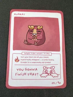 Pokedoodles Series 1 Rugrat - Darumaka 03/90 Pokemon Fan Art Derpy Card - Image 1