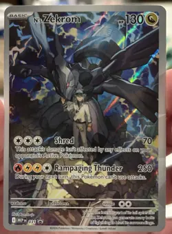 Pokemon N's Zekrom Full Art Holo 031 ME Promo 130HP English Card 2026 - Image 1