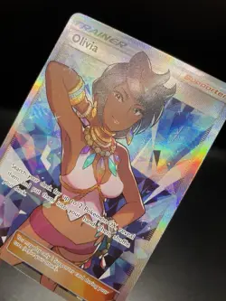 Olivia 111/111 NM Crimson Invasion Sun Moon Full Art Card Pokemon TCG - Image 1