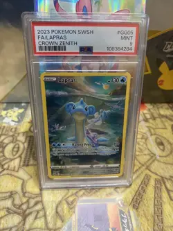 Pokemon TCG Lapras Crown Zenith: Galarian Gallery Holo Card PSA 9 Mint GG05/GG70 - Image 1