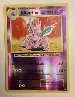 Nidorino 44/108 Reverse Holo Uncommon 2016 XY Evolutions Pokemon Card MP - Image 1