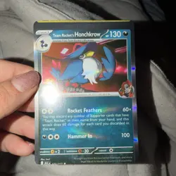 Team Rocket's Honchkrow (Holo Rare) Ascended Heroes Pokemon TCG *ERROR CARD* - Image 1