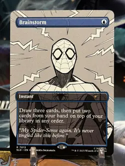 MTG | Brainstorm (7013) [Secret Lair Spiderman] NF - Image 1