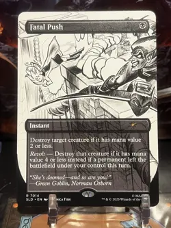 MTG | Fatal Push (7014) [Secret Lair Spiderman] NF - Image 1