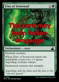MTG FISTS OF IRONWOOD FOIL EXC - PUGNI DI FERROBOSCO 139 - RVR - MAGIC - Image 1