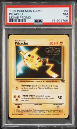 1999 POKEMON GAME MOVIE PROMO #4 PIKACHU PSA 7 - Image 1
