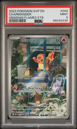 POKEMON 2023 CHARMANDER OBSIDIAN FLAMES ETB BLACK STAR PROMO #044 PSA 9 - Image 1