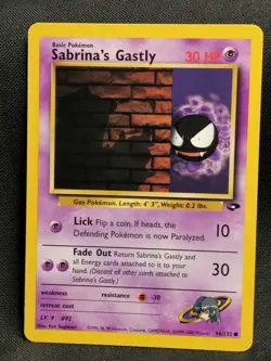 Pokemon - Sabrina's Gastly 96/132 NM - Gym Challenge - Image 1