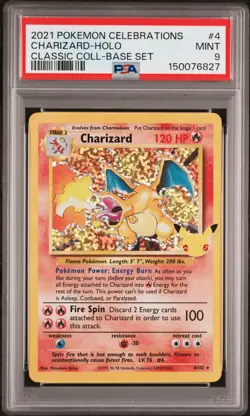 2021 POKEMON CELEBRATIONS CLASSIC COLLECTION #4 CHARIZARD-HOLO PSA 9 - Image 1