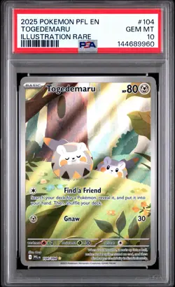 2025 POKEMON PFL EN-PHANTASMAL FLAMES ILLUSTRATION RARE #104 TOGEDEMARU PSA 10 - Image 1