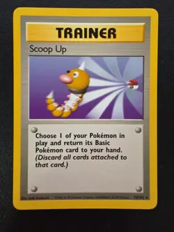 Pokemon TCG Trainer Scoop Up Base Set Rare Card 78/102 NM - Image 1