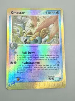 Pokemon TCG Omastar 19/100 Sandstorm Reverse Holo 2003 LP - Image 1