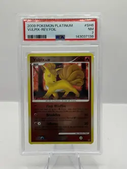 2009 Pokemon Platinum #SH6 Vulpix Reverse Foil PSA 7 - Image 1