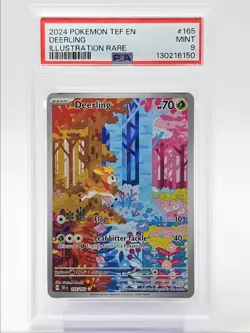 DEERLING 2024 POKEMON TEMPORAL FORCES ILLUSTRATION RARE 165/162 PSA 9 Q4023 - Image 1