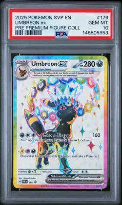 2025 POKEMON SVP PROMO PREMIUM FIGURE COLLECTION #176 UMBREON EX PSA 10 - Image 1