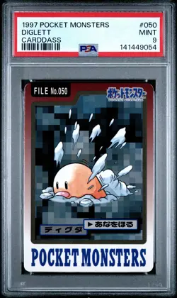 1997 POCKET MONSTERS CARDDASS #050 DIGLETT PSA 9 - Image 1