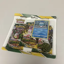 POKEMON SWORD SHIELD EVOLVING SKIES 3-PACK Blister BOOSTER EISCUE 🌀 Swirl PROMO - Image 1