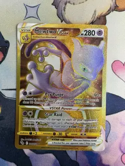 Mewtwo VSTAR 086/078 Pokemon GO Secret Rare Full Art Holo Psychic Pokemon Card - Image 1