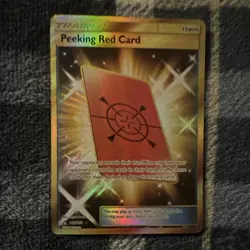 The Pokemon Company Peeking Red Card SM-Ultra Prism 169/156 Trainer Secret Rare… - Image 1
