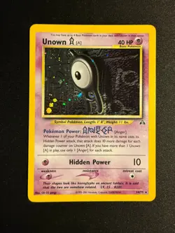 Vintage Pokemon - Unown [A] 14/75 Neo Discovery Holo - Image 1