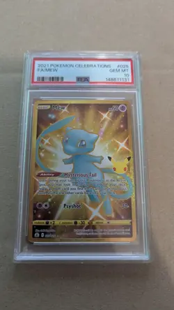 Pokemon Mew Full Art Holo Secret Rare 025/025 Celebrations PSA 10 - Image 1