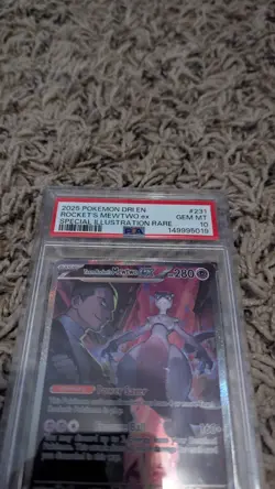 2025 POKEMON DRI EN-DESTINED RIVALS #231 TEAM ROCKET'S MEWTWO EX PSA 10 - Image 2