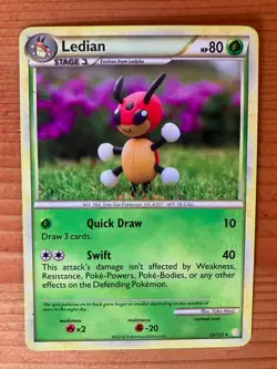 Pokemon TCG HeartGold SoulSilver Rare Ledian 25/123 - Image 1