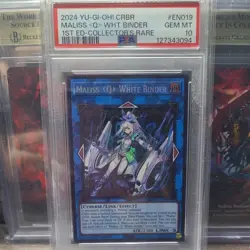 PSA 10 Maliss Q White Binder 1st Edition Collector's Rare Yu-Gi-Oh! Graded Slab - Image 1