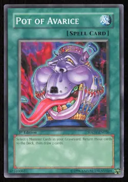 Yu-Gi-Oh! Pot of Avarice SDZW-EN026 Zombie World Common 1st edition LP - Image 1