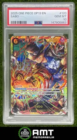 Sabo PSA 10 2025 One Piece Carrying On His Will English #OP13-120 5863 - Image 1