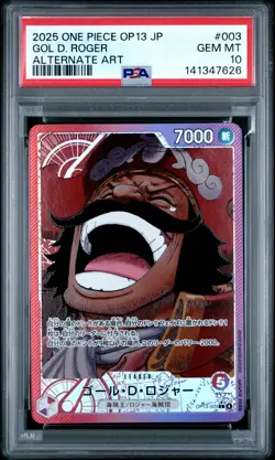 2025 ONE PIECE JPN OP13-CARRYING ON HIS WILL ALTERNATE ART GOL D. ROGER PSA 10 - Image 1